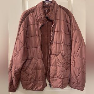 UNAVAILABLE ‼️ SOLD ON CROSSPOST.Free People Quilted Dolman jacket Cherry Cola